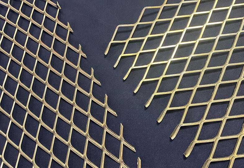 Small Opening Expanded Metal Mesh Brass For Faraday Cage