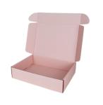 Pink Red Corrugated Mailer Box Custom Printed For Shoes Clothing