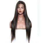 360 Full Lace Peruvian Hair Wigs Straight 130 Density Natural Color