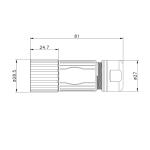 PA66 M23 Crimp Contact IP67 Male Female Waterproof Connector