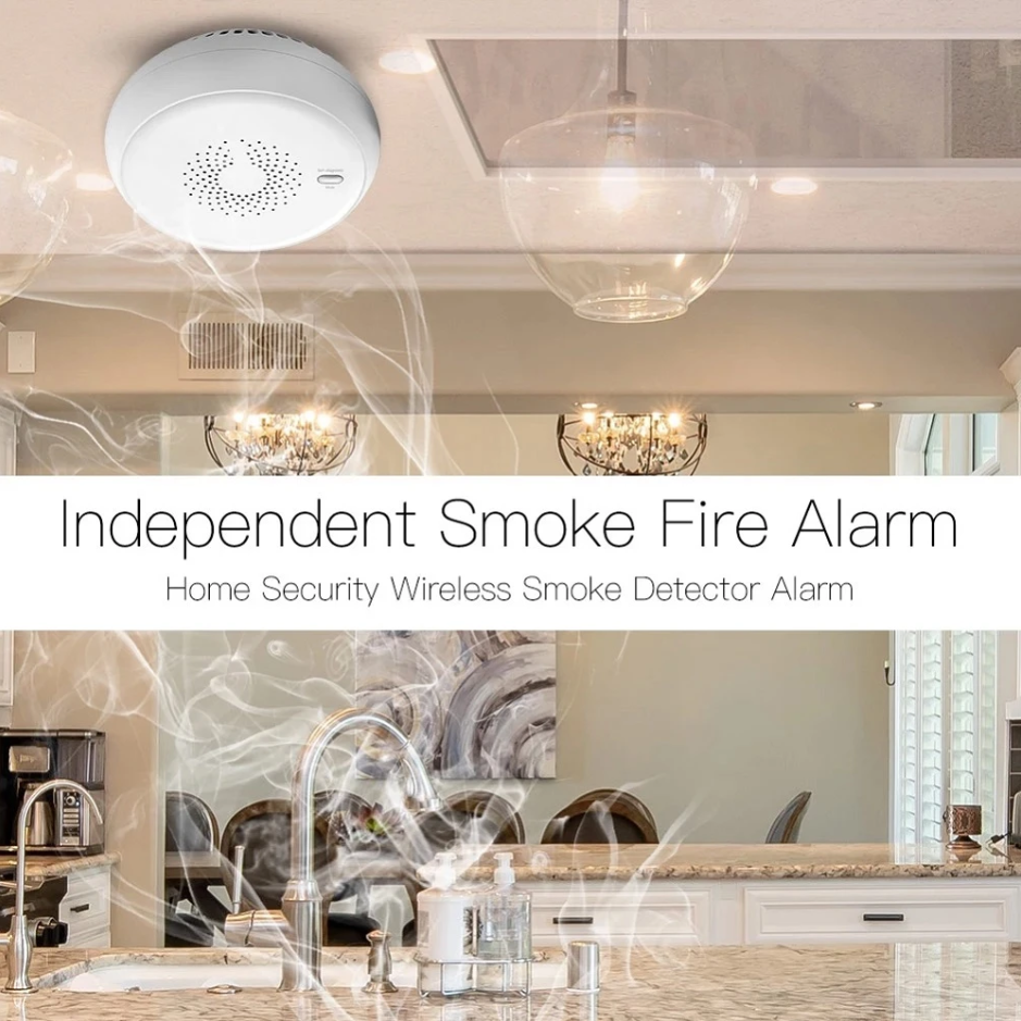 Plastic Cover Smart Alarm Smoke Zigbee Detector Tuya App Control Household Sensor