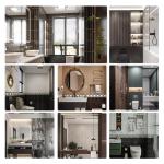 SPC Wall Panel Bathroom Home Decor Wall Tiles Shower Seamless Splicing Interior