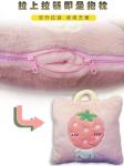 Green Pink Plush Blanket Air Conditioning Sleeping Plush Blanket Customized