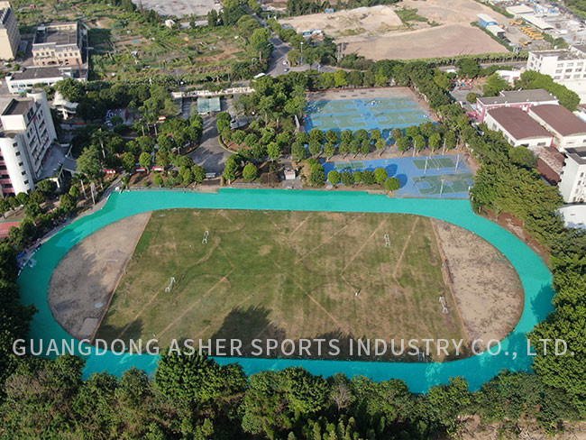 Recycled Rubber Sandwich System Running Track Elastic Outdoor Mats Type Floor Use