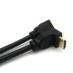 90 Degree Angled Gold Connector 2.0V 4K 60Hz HDMI Cable 1.5m For Multimedia