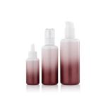 Empty Round Gradient Lotion Serum Glass Bottle Set 30ml 50ml 100ml