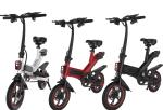 Intelligent City Portable Folding Electric Bike 36V 10AH 25KM / H 120kg Loading