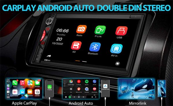 USB 7 Inch Android Auto Car Stereo 1024*600 IPS Screen Car Stereo External