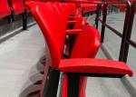 Red Folding Stadium Chair Plastic Blow Molded HDPE Football Stadium Seating For
