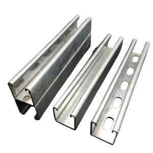 Wholesale High Quality EG HDG Slotted 1 58x1 58 3m 6m Custom Strut Channel from china suppliers