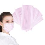 Earloop Disposable Medical Mask Pink Color Wind / Sunlight Prevent Skin Friendly
