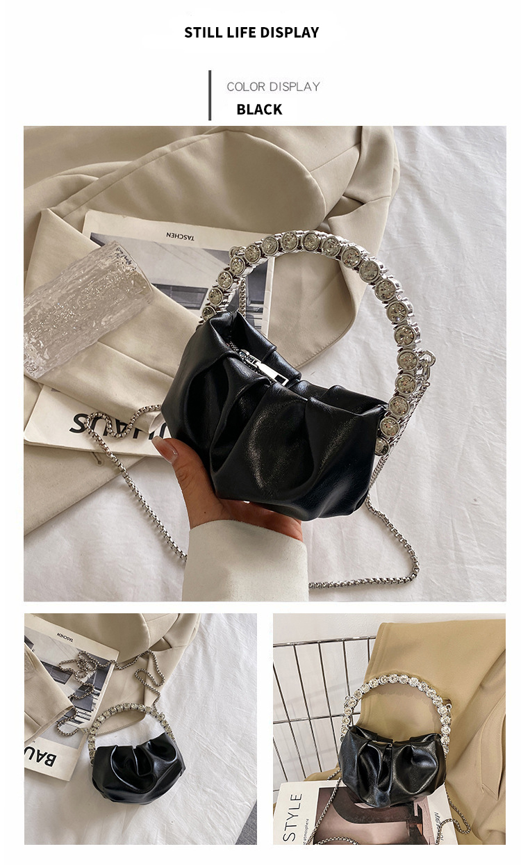 Women's Crossbody Party Dinner Purses Chain Evening Bags in PU Leather