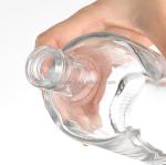 Customize Sealing Clear Glass Bottles for Vodka Whisky Hot Stamping and Cork