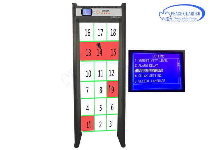 Remote Control 18zone Metal Detector Security Gate For Passengers Body Scaning