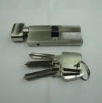 70mm Euro Profile Single Brass Cylinder with 3 brass normal keys SN color