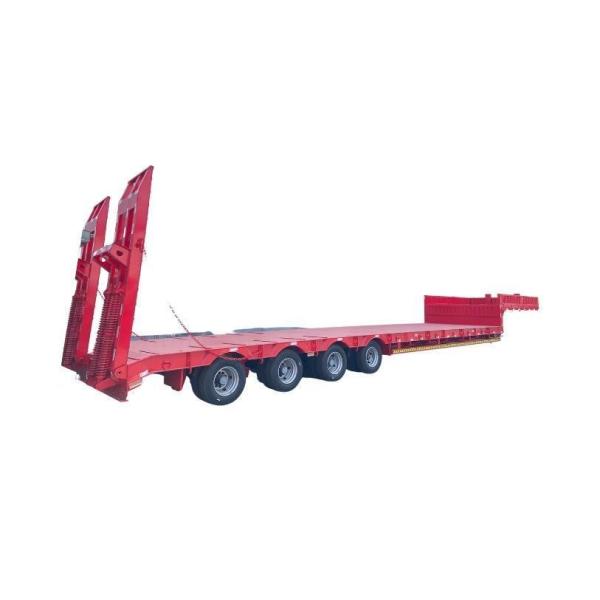 4 Axles 100 Tons Heavry Duty Lowboy Truck Semi Trailer/Low Bed/Lowbed Gooseneck