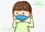Funny Children'S Medical Face Masks Ear Wearing Breathable Surgical Mask CE FDA