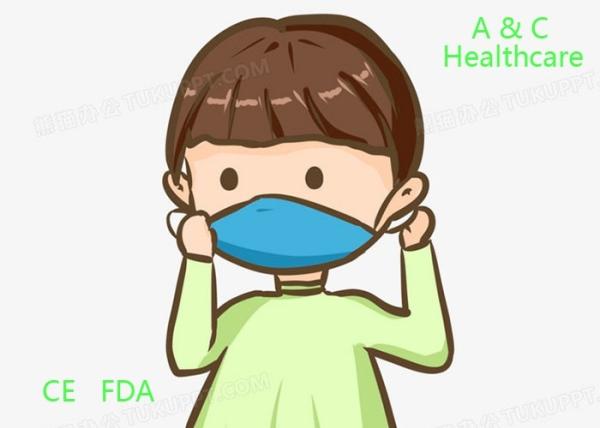 Funny Children'S Medical Face Masks Ear Wearing Breathable Surgical Mask CE FDA