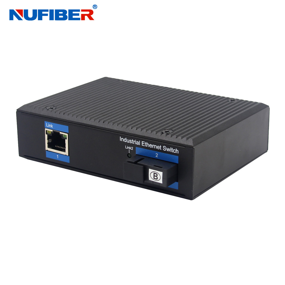 10/100M Industrial Fiber Media Converter SM bidi SC 20km 1310/1550nm -40~+85degree