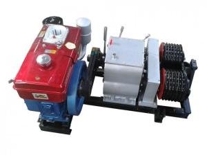 Wholesale Gasoline Powered Cable Winch Puller Cable Drum Winch With Two Drum JJM-5SQ from china suppliers