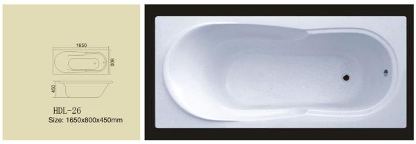 Acrylic bathtub, simple bathtub, common bathtub,sanitary ware, bathroom bath tub