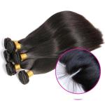Double - Drawn Strong Weft Indian Human Hair Bundles 13 * 4 Lace Frontal