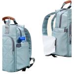 Wide Open Baby Changing Backpacks Top Zipper Pocket