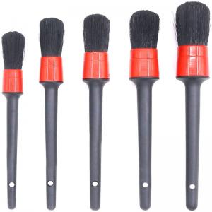 China Interior Boar Hair Car Detailing Brush Set For Engine Cleaning on sale
