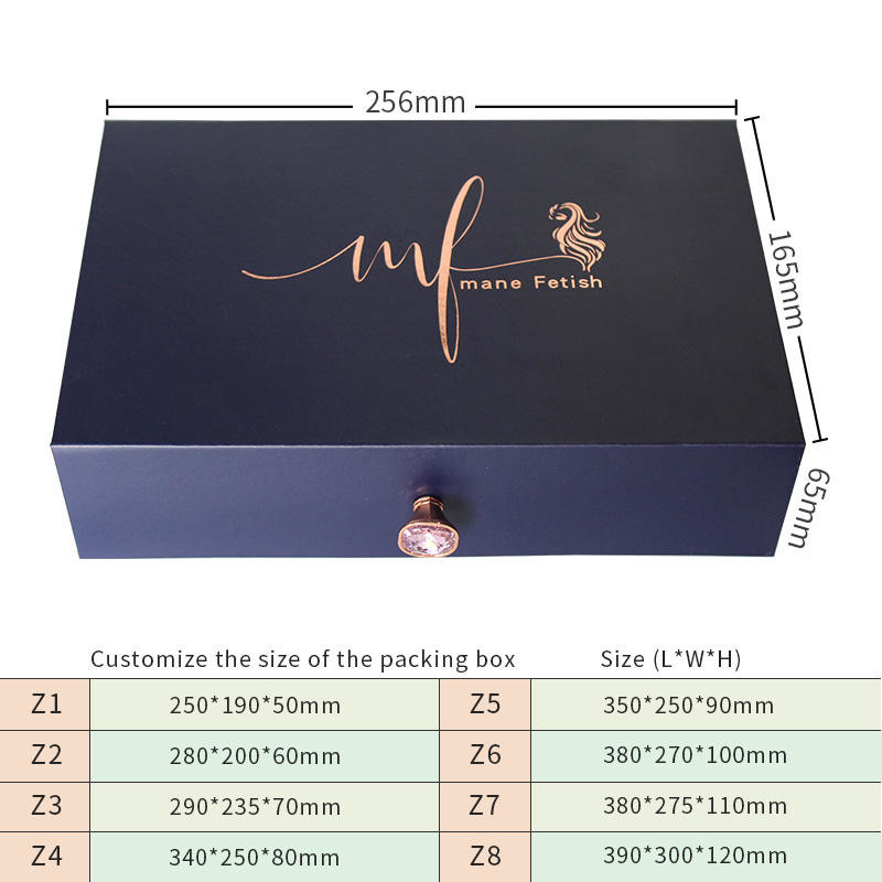 CCNB Folding Cardboard Gift Boxes Gold Foil 1200gsm For Wig Packaging