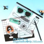 Waterproof k slider PVC Travel Cosmetic Bag Makeup Organizer Bag for Women Girls