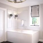 Customized Euclidean White Bathroom Cabinet with Stainless Steel Tower Rack