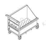 Industrial SUS304 Water Tank Trolley With 6'' Casters Transportation Trolley
