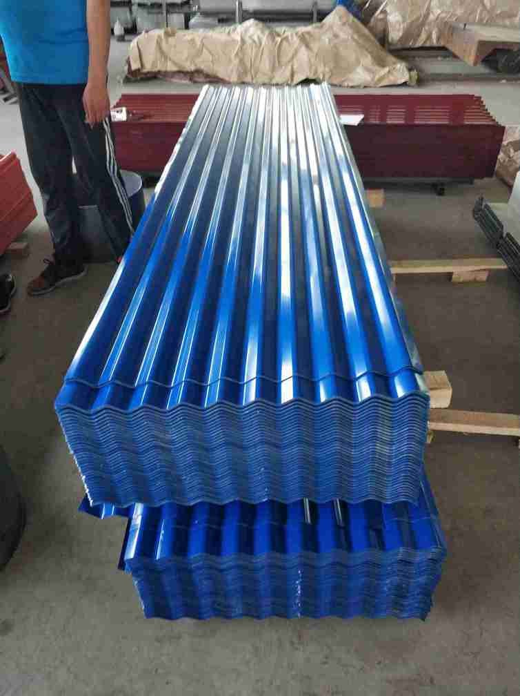Hot Dipped Corrugated Roof Panels / 76mm Wave Corrugated Steel Roof Sheets