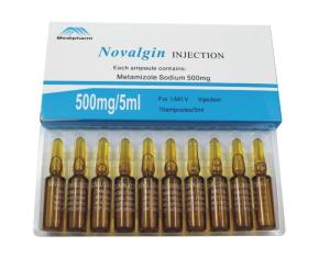 Wholesale Analgin Injection 250mg/5ml 500mg/5ml, GMP medicine, BP/USP/CP Standard from china suppliers