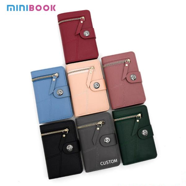 Trendy Women's Daily Life PU Leather ID Window Purse Wallet with Zipper Coin