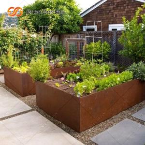 Wholesale Customization Metal Garden Planter Boxes Corten Steel Trough Planter 1200mm from china suppliers