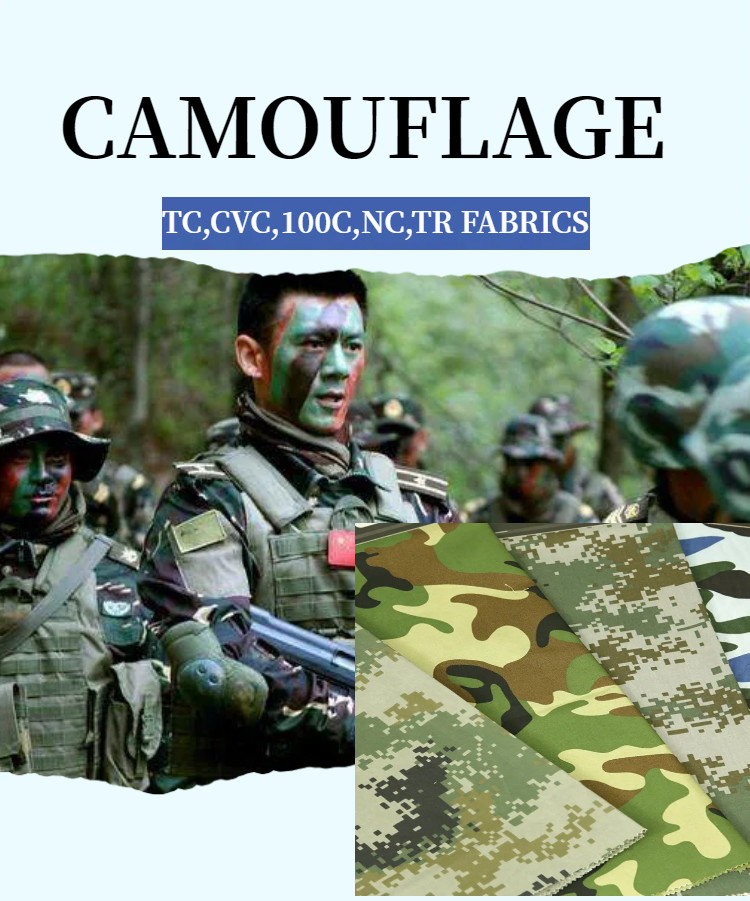 CVC Twill Camo Poly Cotton Twill Combat Uniform Fabric