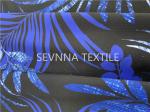 Sapphire Leaf Sustainable Poly Stretch Leggings Fabric Moisture Wicking