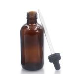 120ml Empty Amber Glass Bottles 4 Oz Boston Round Glass Bottles For Oil Products