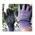 15 Gauge Purple Nylon Fiber Rubber Coated XXL Heavy Duty Gardening Gloves