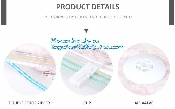 vacuum seal storage bags for down jacket coats, hand rolling vacuum bag for travel, Compress Vacum Packing Bag, bagplast