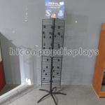 Flooring Metal Retail Store Fixtures Double Sided Display Stand
