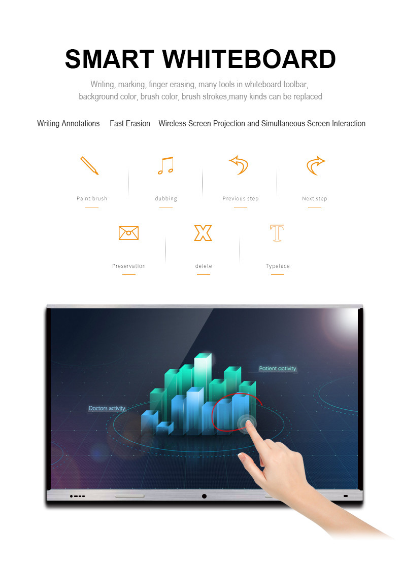 Multi Touch School 98 Inch Digital Interactive Whiteboard