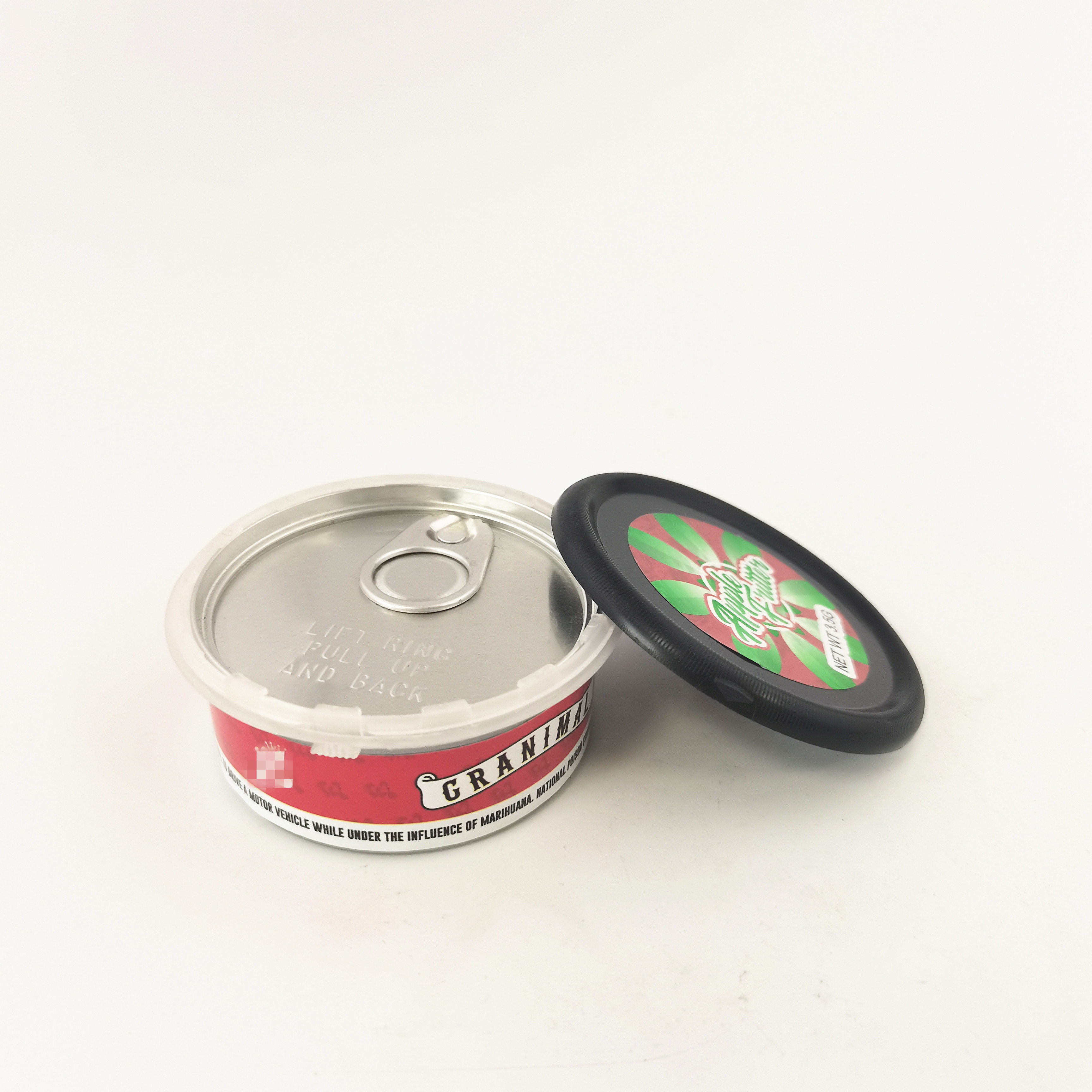100ml 3g Clear Pet Jars Empty Mini Plastic Cans With Lid And Stickers