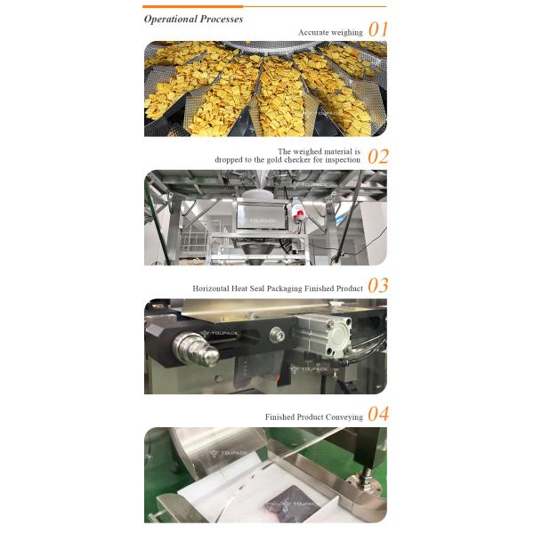 Automatic Cassava Chips Packing Machine 60-100BPM 10g-300g