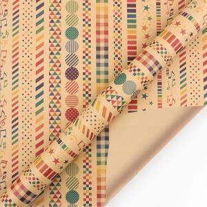 Wholesale Recyclable Kraft Christmas Wrapping Paper Roll 80gsm 90 Sq Ft Wrapping Paper from china suppliers