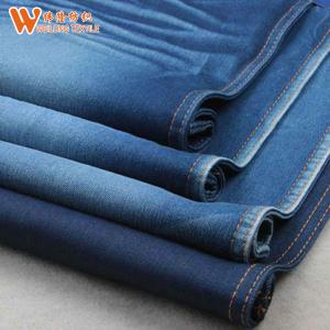 Wholesale Non Slub Cotton Polyester Spandex Yarn Dyed Denim Fabric Dark Blue from china suppliers