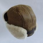 Fashion warm trapper double face sheepskin hat for men