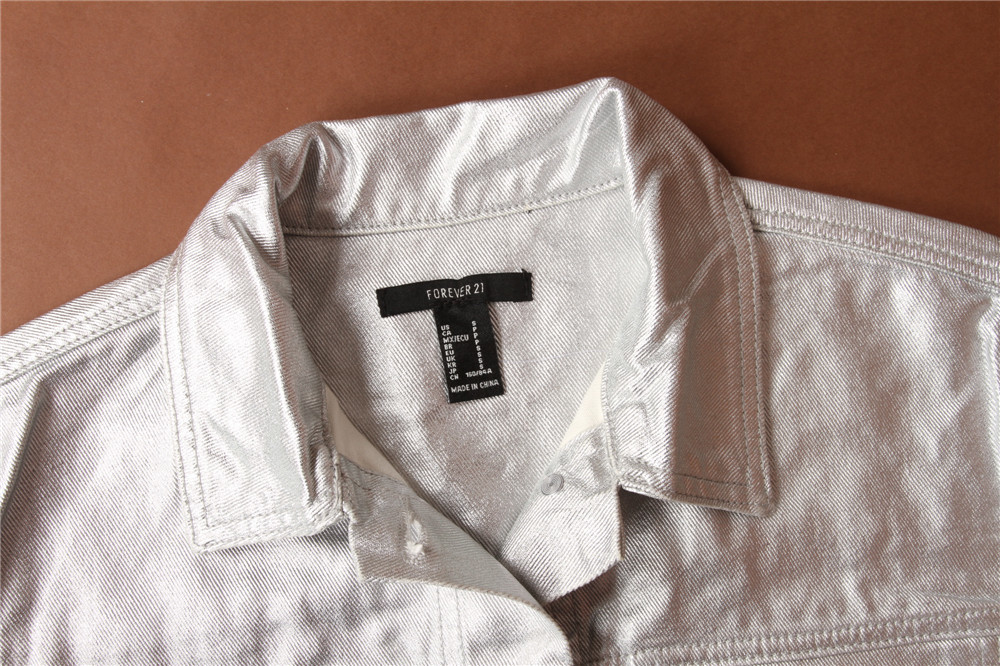 Ladies Denim Jacket, Women's denim jacket , shinny fabric, cheap price