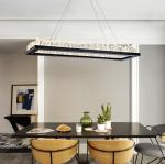 Square Vintage Lamps Crystal Pendant Light Hanging Fixture